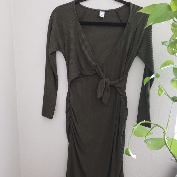Old Navy maternity olive green dress size XS - Picture 2 of 6